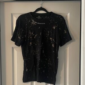 You Are Beautiful Black Splatter Tee